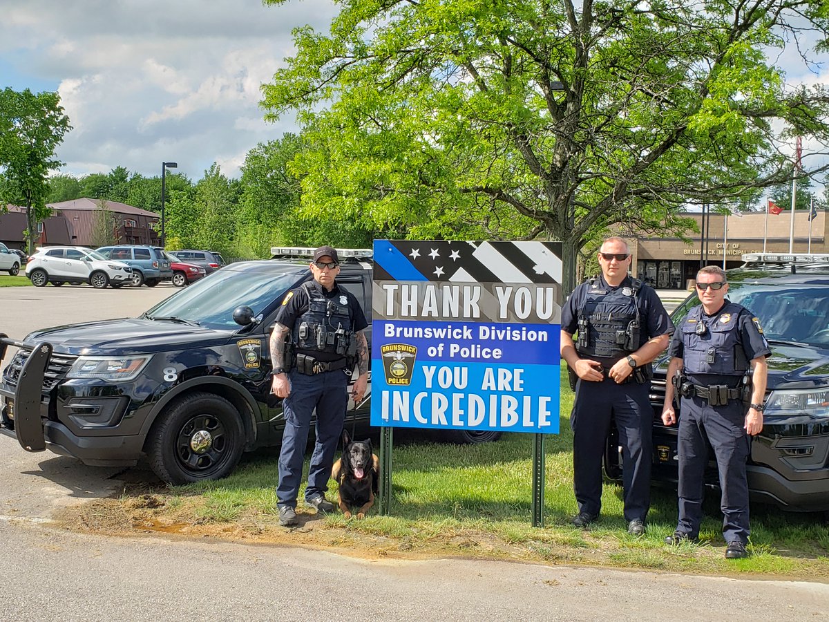 BrunswickPolice's tweet photo. We just wanted to say THANK YOU to the members of the Brunswick Citizens Police Academy Alumni Association (BCPAAA) for their continuous dedication and hard work in support of the Division of Police and the City of Brunswick. Your efforts are sincerely appreciated! https://t.co/YlVUzJIhjL