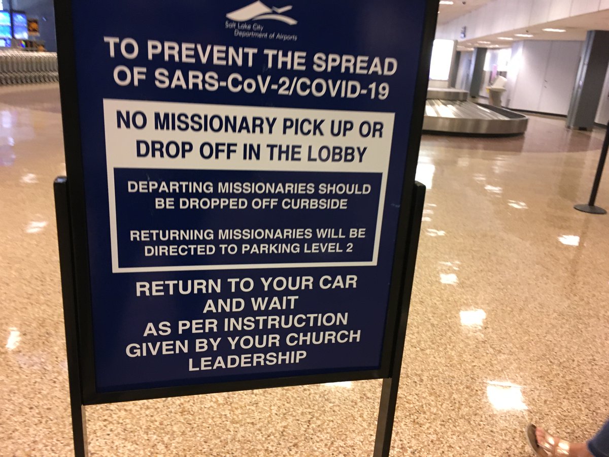 Salt Lake City has banned the usual corps of people greeting returning missionaries at baggage claim, so my hopes of seeing a "WELCOME HOME ELDER CEGŁOWSKI" banner were dashed again, a pain that does not diminish with repetition.