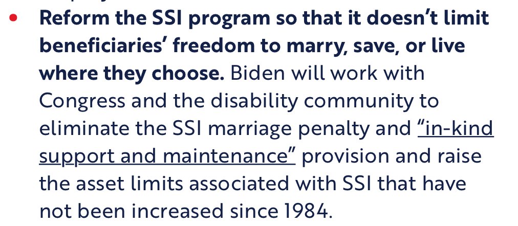 Vice President  @JoeBiden has committed to working with Congress to remove the  #SSI restrictions that keep me from marrying my love.  #AccessToJoe.