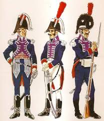 The Spanish (probably the army that it was hardest to find good pictures for and the one I know the least about):1. Spanish Marine Grenadiers2. Spanish Sappers3. Cazadores Voluntarios (1808)4. Walloon Guards (1808, love the later variant as well)