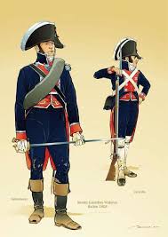 The Spanish (probably the army that it was hardest to find good pictures for and the one I know the least about):1. Spanish Marine Grenadiers2. Spanish Sappers3. Cazadores Voluntarios (1808)4. Walloon Guards (1808, love the later variant as well)