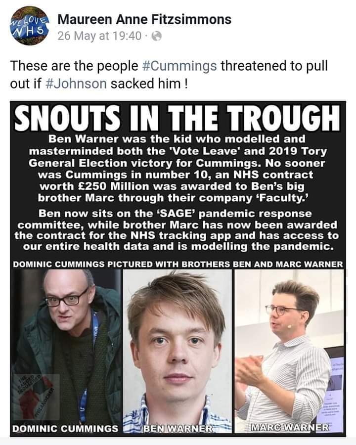ABigFactHunt22's tweet photo. #sage #dominiccummings #benwarner
#marcwarner #borisjohnson
#thereasonboriswontsackdominic
#thisiswhatdomhasonboris
What Dominic Cummings has on Boris Johnson https://t.co/n3vA3fgsrC