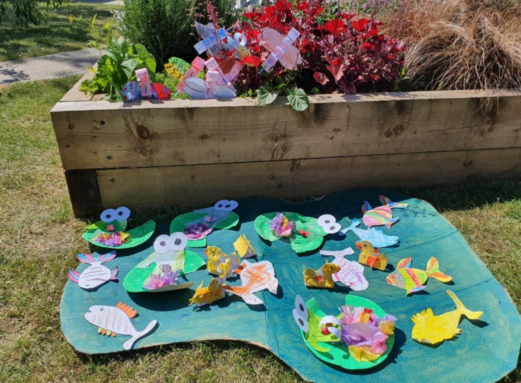 This was our last week with just key worker children in school. We've been busy preparing the school to welcome back more of our lovely pupils on Monday and the children made a fab pond scene #keyworkers #schoolreopening #greatbaddow #chelmsford #BHIS