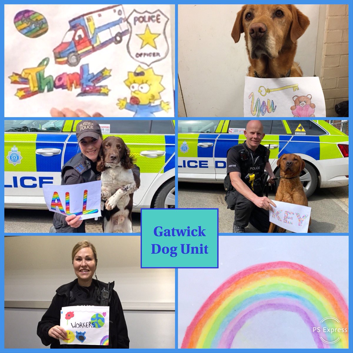 💙💙💙🐶🚕🚓🚑🚒🚌🚛🚂#clapforourkeyworkers #searchdogs #ThankYouThursday @GatwickPolice @Gatwick_Airport BW