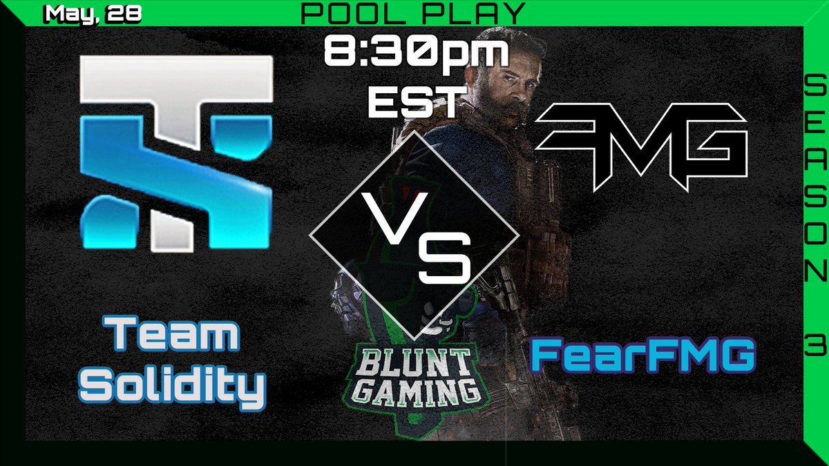 _BluntGaming's tweet image. Todays matches  that are being casted! 

Group A: @TeamSolidity  vs @FearFMG @ 8:30 PM est by @ZaarinCOD
&amp;amp; @Cruzinspaz

Group B: @LAGPlatoon vs @Fathom_Gaming @ 8:30 PM est by @That1Guy_TG