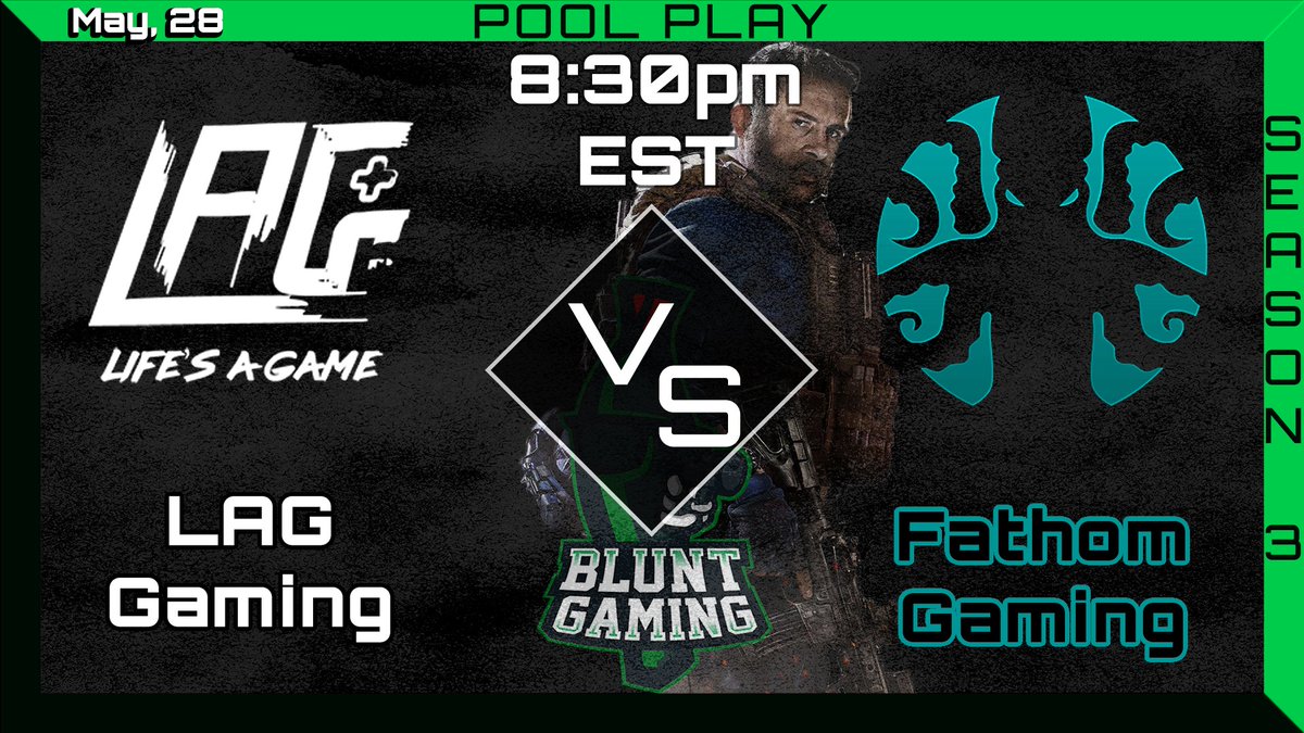 _BluntGaming's tweet image. Todays matches  that are being casted! 

Group A: @TeamSolidity  vs @FearFMG @ 8:30 PM est by @ZaarinCOD
&amp;amp; @Cruzinspaz

Group B: @LAGPlatoon vs @Fathom_Gaming @ 8:30 PM est by @That1Guy_TG