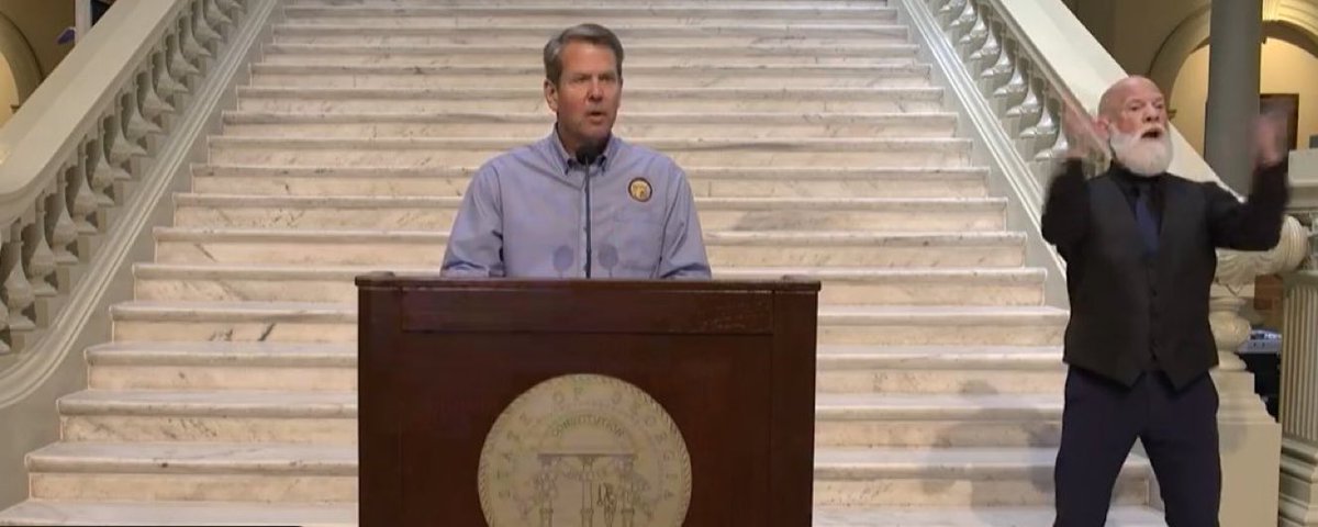 GAFollowers's tweet photo. Gov. Brian Kemp will now allow gatherings of 25 people starting June 1. 

Bars and nightclubs can reopen June 1.

Amusement parks, carnivals, circuses and water parks can begin operating June 12th.

All must follow state corornavirus sanitation and social distancing rules. https://t.co/9Clyq6fZnS