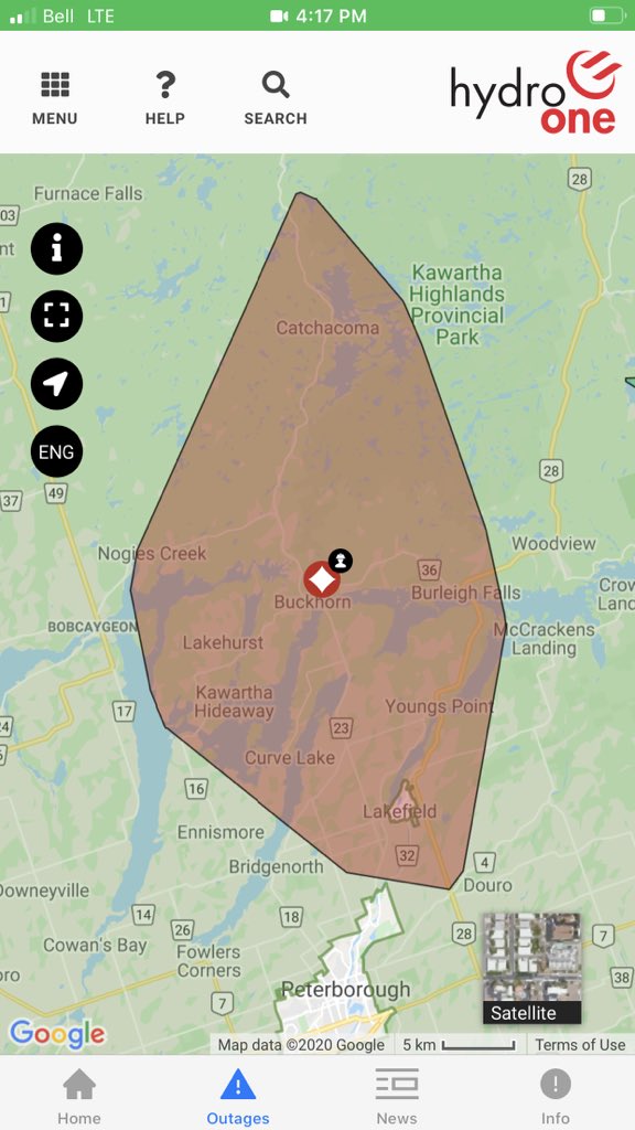 Ptbo Utilities On Twitter Power Outage We Are Currently Experiencing A Power Outage In The Village Of Lakefield Due To A Loss Of Supply From Hydro One The Cause Of The Outage