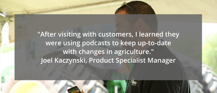 rdoequipment's tweet photo. "Why not start a podcast?"

That was the question our Precision Ag team asked back in 2016. 

4 years &amp; 115+ episodes produced, we're taking you behind-the-scenes of the Agriculture Technology Podcast. https://t.co/rPvjTF3qUe https://t.co/vgikQL76NB