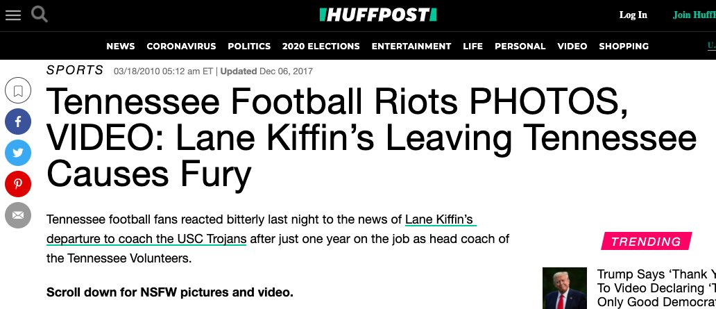 their sports team's coach leaves to coach somewhere else  https://www.huffpost.com/entry/tennessee-football-riots_n_421255