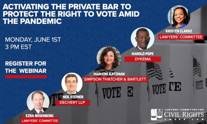 Please join us Monday as we organize attorneys to participate in the non-partisan effort to protect the right to vote in America.