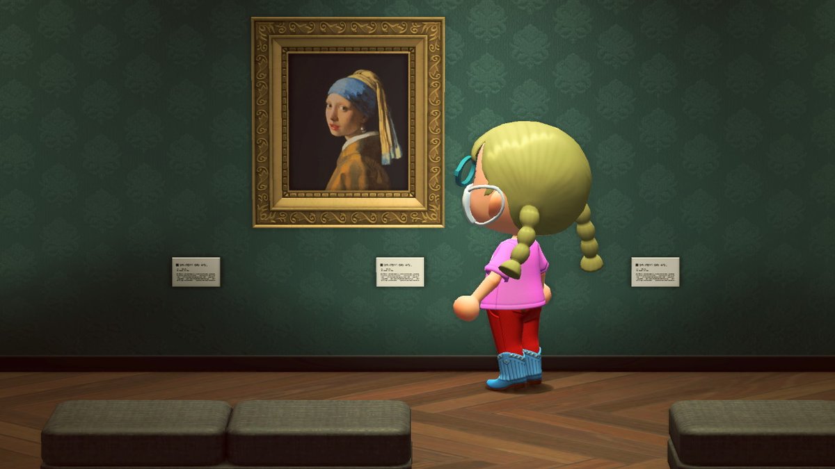 holfish's tweet image. Just excited to have my virtual art gallery Vermeer and Goya - virtual Getty challenge, anyone? #AnimalCrossing #ACNH #NintendoSwitch