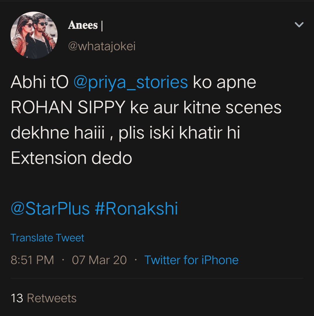  @whatajokei X  @priya_stories 's love for rohan shitty!