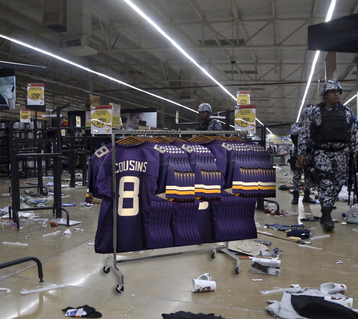 leave Kirk Cousins jerseys.