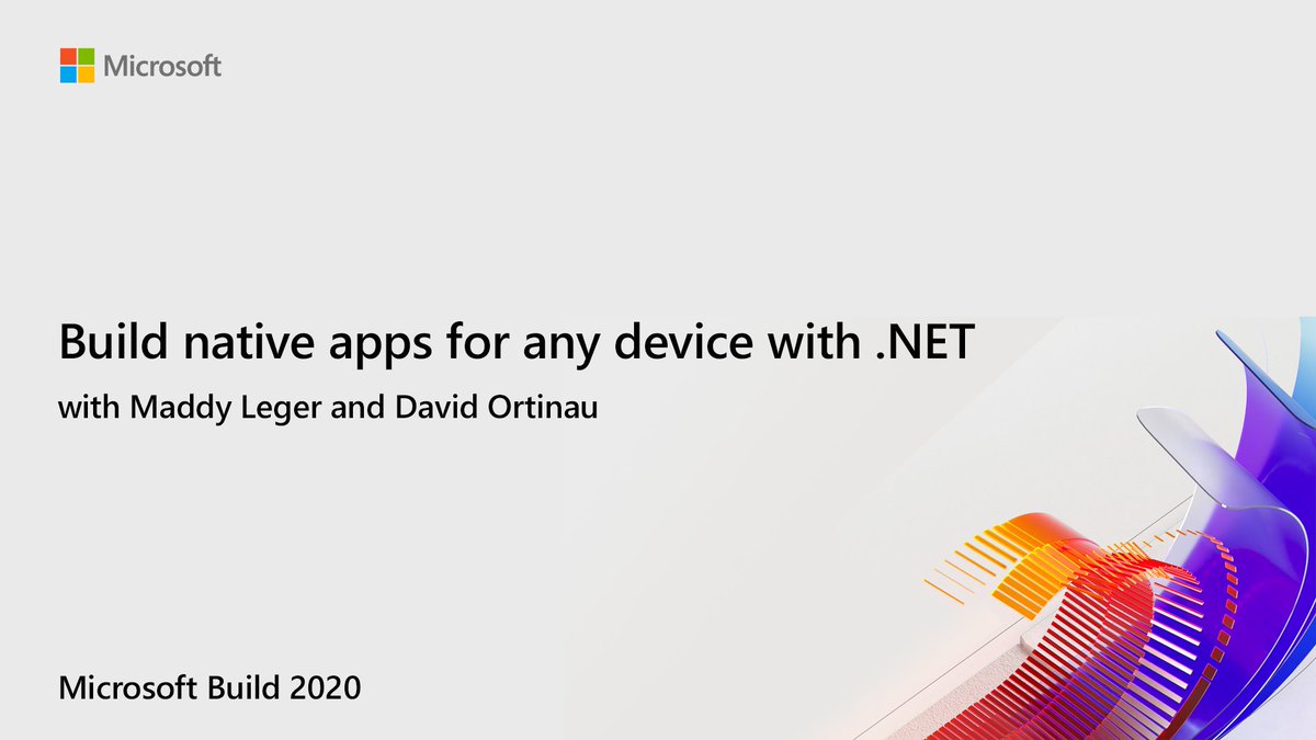 dotnet's tweet photo. #MSBuild session on demand: Build native apps for any device with .NET

Learn how #Xamarin is evolving to support multi-platform apps for any device, not just mobile. Peek into the future of building native cross-platform apps with .NET MAUI.
https://t.co/9tOUQvphyH
#dotnetmaui https://t.co/I0gdPVMWGF