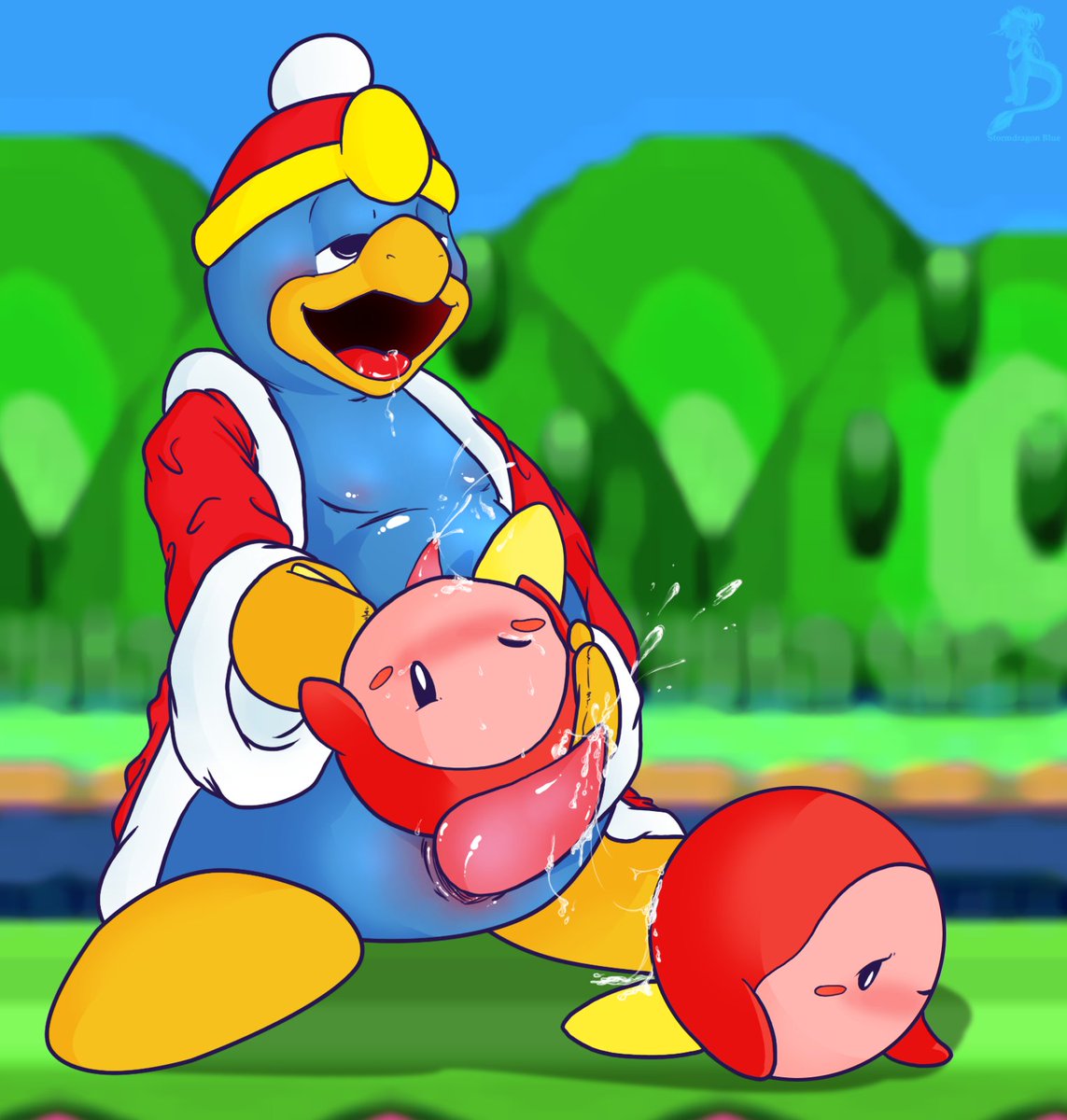 King Dedede Drooling While Eating.