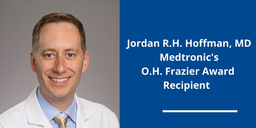 On behalf of #ISHLT, congratulations to Jordan Hoffman, MD, @VUmedicine on the @Medtronic O.H. Frazier Award for his research into the role coronary blood flow plays in predisposing patients to RV dysfunction. #LVAD ishlt.org/publications-r…