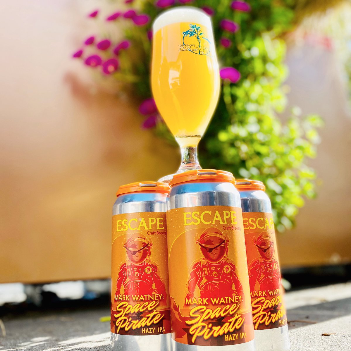🚀 Mark Watney... Space Pirate hazy ipa is back on tap &amp; 4 packs.