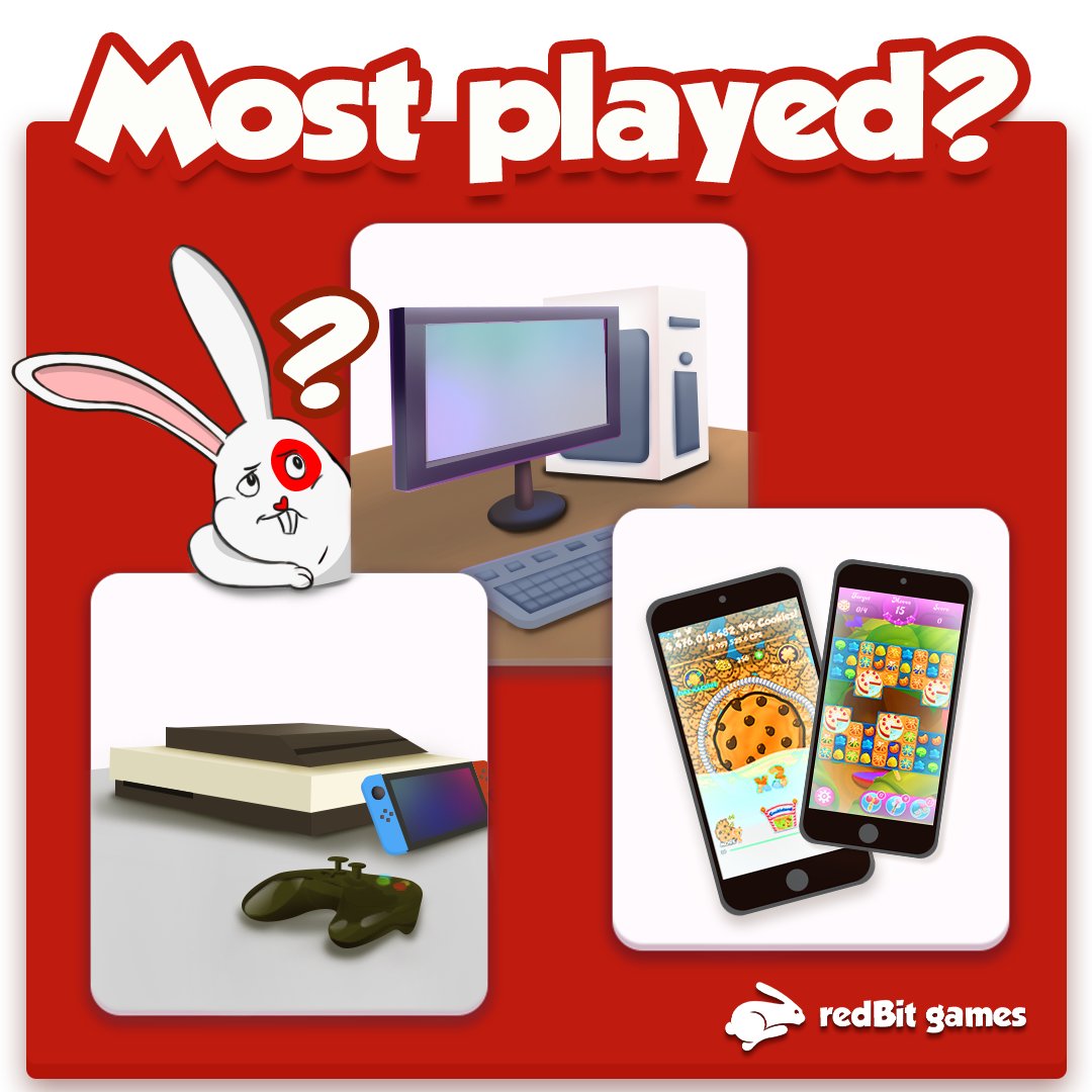 We all love #games here, and during #lockdown we've spent tons of hours playing 🤩 But which platform have you been using the most in the last days? 🤔

#indiedev #indiegames #redBitgames