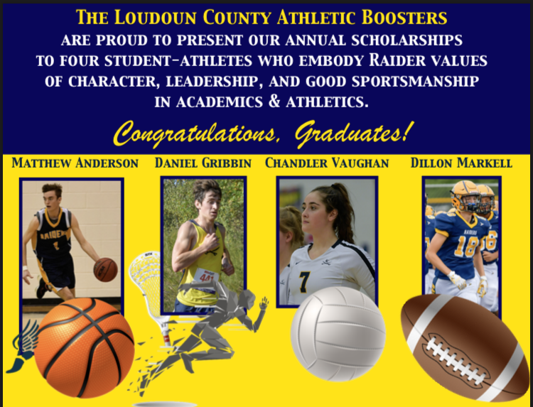 countylchs's tweet photo. Congratulations to the 2020 LCHS Athletic Booster Club Scholarship Winners! They are a great example of what it means to be a STUDENT ATHLETE! @LCHSRaiderRiot @LCHS1954 @BoostersLchs @lchsxctf @LCRaiderHoops @LoudounCountyFB @loudouncountyvb https://t.co/kJRUczEZAN