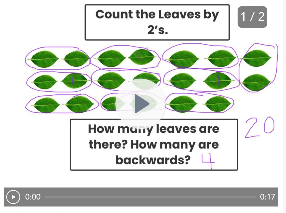 HollyBean04's tweet photo. This week I was so impressed with our #CuriousKinders rising to the challenge of building a counting by 2’s activity for their teachers. The tools in @Seesaw allow for so much creativity! Here’s a few of my favs! #mathmindsatwork #Seesawrockstars https://t.co/l9ymdNnG2a