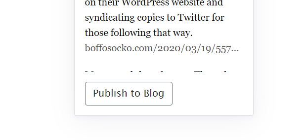 ThreadReaderApp now has <del>beta</del> support for the Micropub Spec so you can publish Twitter threads directly to your blog