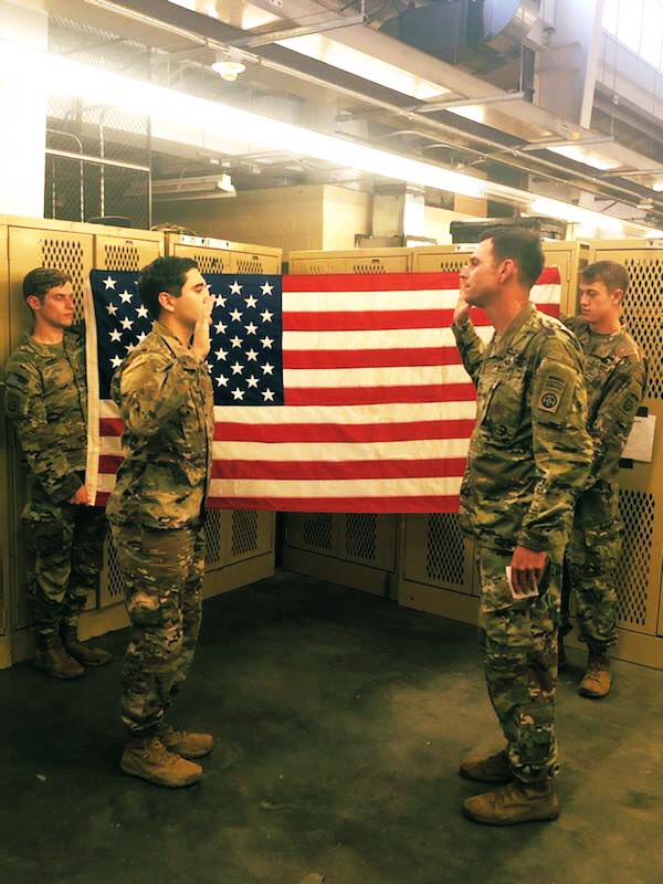 jacobs_brian82's tweet photo. Nothing better than being able to retain the best junior leaders for continued service in our #USArmy! CPL Gonzales re-enlisted to join the @25thID in Hawaii. Thanks to @1stBN_325thCDR for administering the oath! https://t.co/2QYzTksCwT
