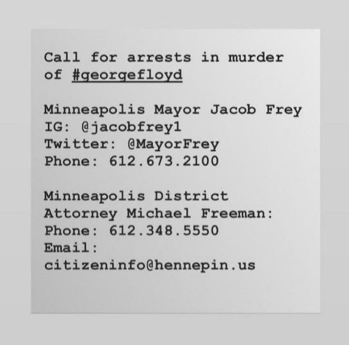 My heart breaks for George Floyd, his family and for the people in Minneapolis. Murder is murder. Cops are also citizens, the same rules should apply to them. This is absolutely horrific and if the mayor and DA do not step up it sets a poor example for this entire country.