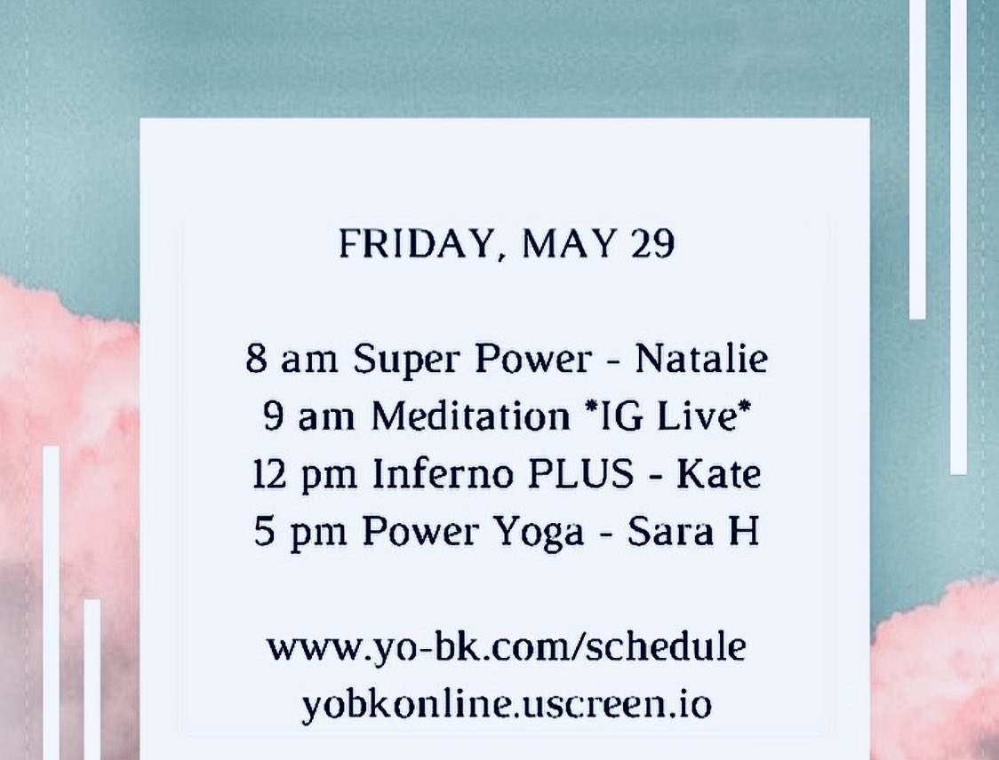 Join us!
Online classes live.
We also have an archive of #hotyoga #poweryoga #pilates classes...
yo-bk.com/schedule