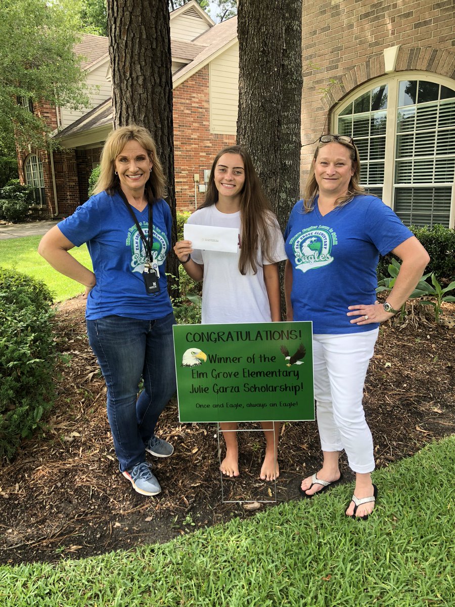 Congratulations to these winners of our Elm Grove Julie Garza Scholarship. We’re so proud of you and wish you all the very best. <a href="/MrsHunt_CMS/">Janelle Hunt</a> <a href="/cassie_pfeifer/">Cassie Pfeifer</a> @TraciFerris_EGE @mrs_sammon_EGE <a href="/HumbleISD_KHS/">Kingwood High School</a> <a href="/HumbleISD_KHS/">Kingwood High School</a> <a href="/HumbleISD_EGE/">Elm Grove Elementary</a> <a href="/HumbleISD_KPHS/">Kingwood Park HS</a> #eaglesoar
