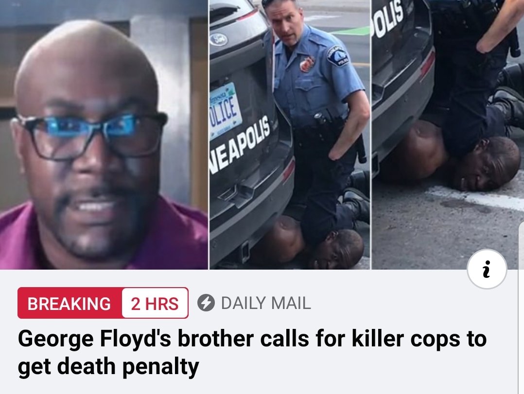 cclarkinspire7's tweet photo. Everyone one of them racist bastards cops deserves the death penalty !!! #RacistBlueLivesDontMatter #DeathPenalty4RacistCops #JusticeForGeorgeFloyd #icantbreathe #BlackLivesMatter #Nomore #FightBackToBreathe https://t.co/CVosYoZosA