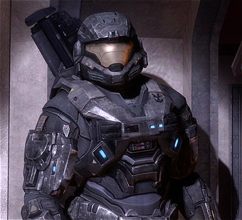 the mjolnir mark v [b] helmet. looks great, especially with the up-armor attachment, and i'm glad that it seems to be returning in halo infinite