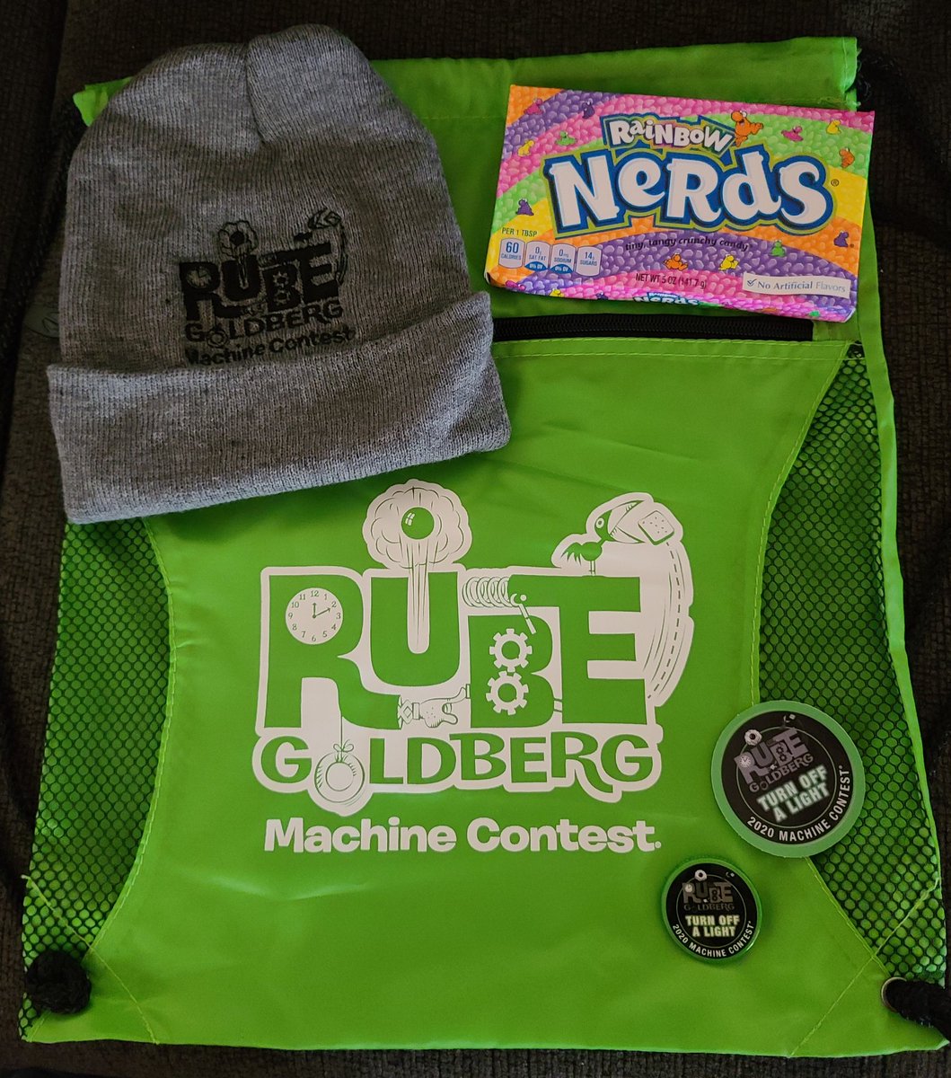 My team couldn't go to nationals because of the pandemic, but <a href="/RubeGoldberg/">The Rube Goldberg Institute</a> still wanted to recognize their hard work with this plaque and a swag bag for each team member that just got dropped off by UPS.  Thank you! We're hoping to see you next year. <a href="/DocSweeney/">Caroline Sweeney</a>