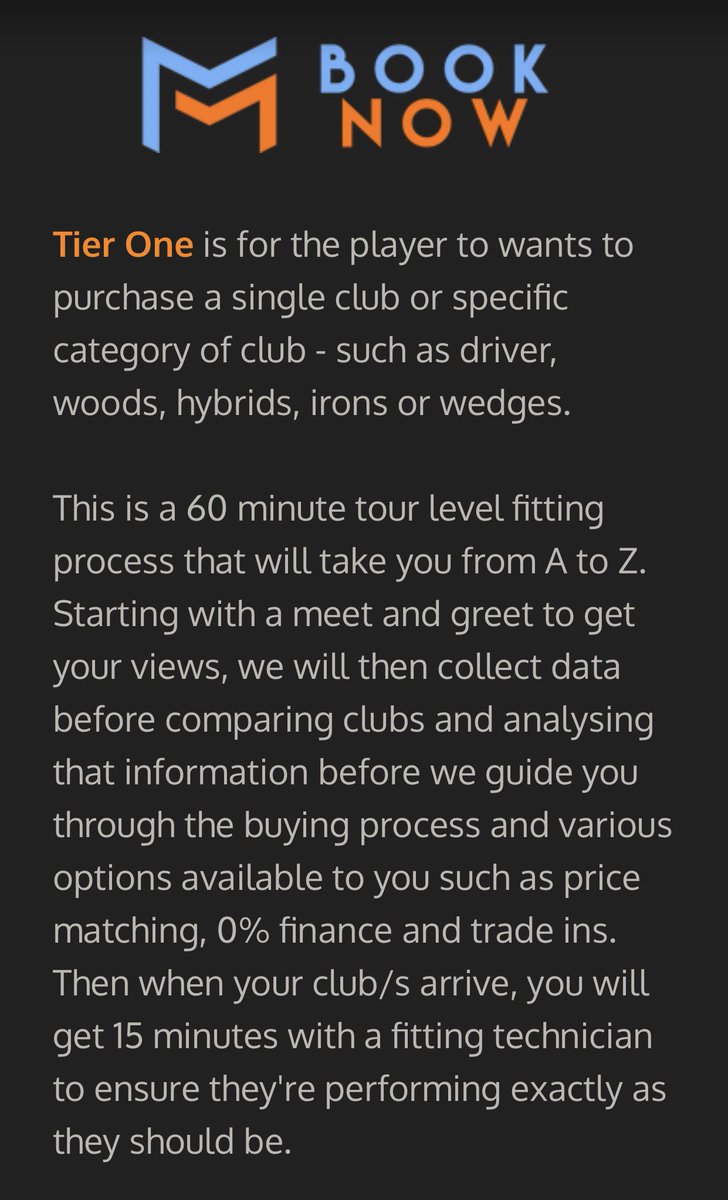 🚨2 x Tier 1 fitting times remaining this week🚨

<a href="/ClarkesGolf/">Clarkes Golf Centre</a> 

Friday 29th 11am

Saturday 30th 11am

Book Online 📱💻
missiongolfacademy.co.uk/custom-fitting…
