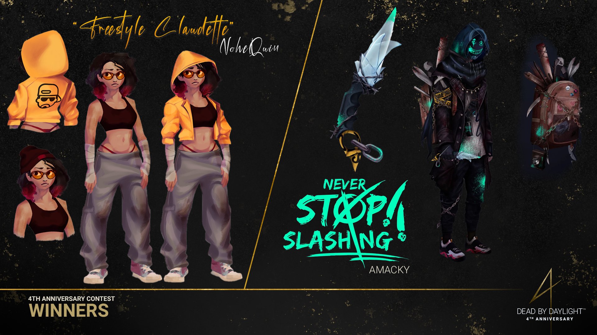 Dead By Daylight If You Missed It Here S Our In Game Cosmetic Contest Winners The Two Winners Will See Their Cosmetic Concept Integrated Into The Game Congratulations And Thank You To