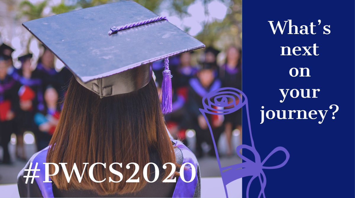 A huge CONGRATULATIONS to our Class of 2020. Your adventure awaits! Whether it's college, military, or career --we want to hear all about your post-high school plans! Get those pictures ready to share with us on June 1. Use #PWCS2020 so we can spot you!