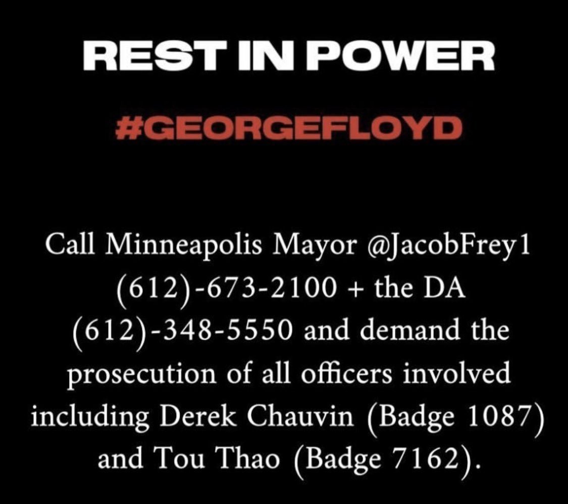 b6ner's tweet image. hi since i have this acc back and more mutuals here than on my backup i just want to spread the word that these are the numbers you can call to demand the prosecution of the officers involved in the death of george floyd. attached below is one of the many petitions you can sign!
