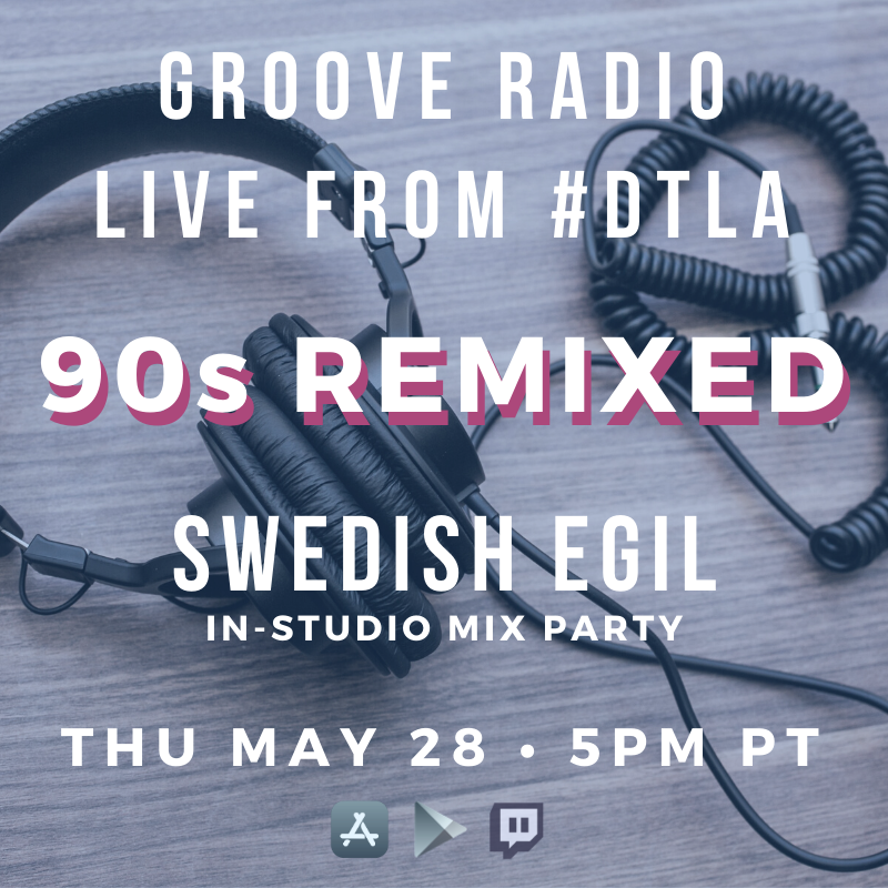 SwedishEgil's tweet photo. I’m #LIVE 3-6PM PT on #GrooveRadio with #Top5Grooves #ClassicVinyl x I’ll be IN-THE-MIX at 5PM with a 90s REMIXED livestream DANCE PARTY!I Let’s make friends in the chat room…🦅
.
#LISTEN on our #GrooveRadio app or #WATCH x #CHAT on our website or https://t.co/iJZh8wBIpN! https://t.co/NfFKHWRENa