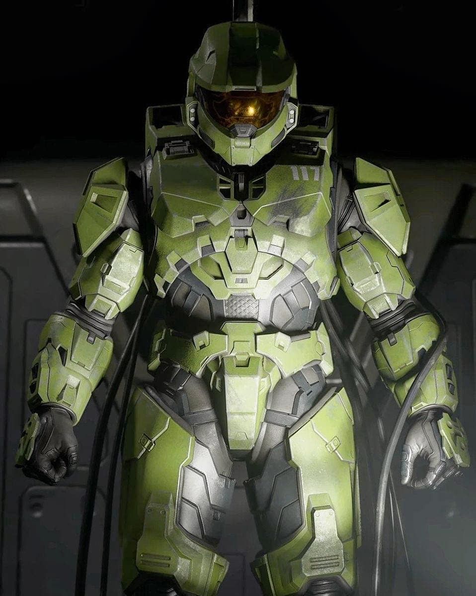 the mark vi armor. i like the gen2 version used in halo 4 & 5, but the more classic gen1 look will always be better imo. the original gen1 version looked best in halo 3 (i like that game's version of the gauntlets better). but the BEST one for me overall is halo infinite's gen3