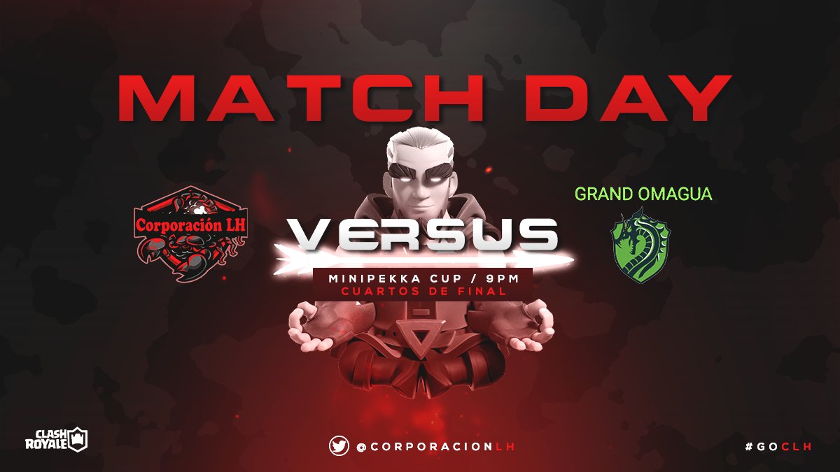 corporacionlh's tweet photo. #CR | ¡Match Day!
 
¡Nos volvemos a ver! 

🕹Jugamos los cuartos de final de la 🏆@MasterCup_1 | #MC_MiniPekkaCup En contra de
@GrandOmagua desde las 9:00PM🇵🇪

¡Acompañennos!😎

#GoCLH https://t.co/Hdt1lHc7nu