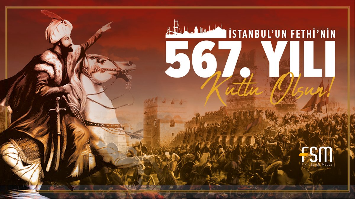 Fatih Sultan Mehmed'in, 1453'ten bugüne ve yarınlara mirasıdır bu şehir. İstanbul'un Fethi'nin 567. yılı kutlu olsun!   #istanbulunfethikutluolsun