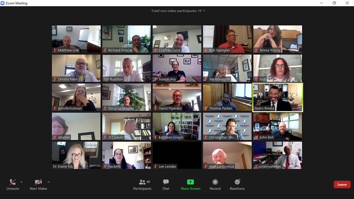 PADeptofEd's tweet photo. 💻 100+ school leaders participated in virtual meetings with Secretary Rivera today!

Conversations were engaging + your feedback will continue to inform our work.

Thank you for your leadership + dedication to serving and supporting school communities across Pennsylvania. https://t.co/eKDr67gilJ