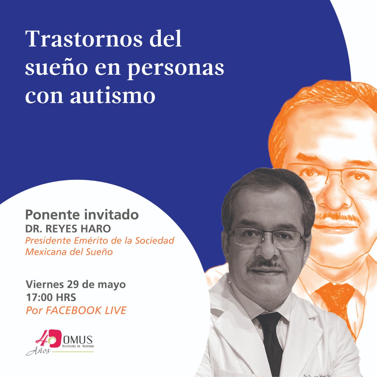 ✨MAÑANA estaremos  conversando con el Dr. Reyes Haro, experto en  los #trastornos del sueño en personas con #autismo. Recuerda que tendremos un espacio para resolver todas tus dudas. ¡No te la puedes perder!

👉Viernes 29 de Mayo a las 5:00 por #FacebookLive.
#ConversandoCon