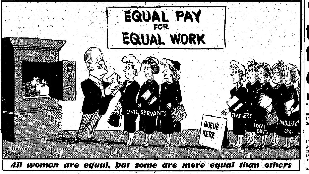 But as the Daily Mirror satirised in a cartoon, there was a feeling that ‘all women are equal but some are more equal than others’ with the new announcement