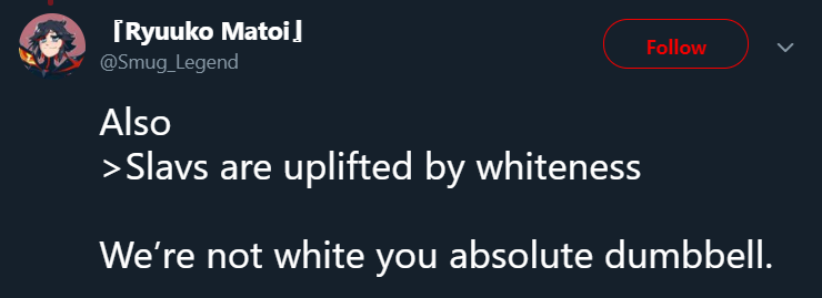 Number 7Smug claiming to not be white, despite clearly being white