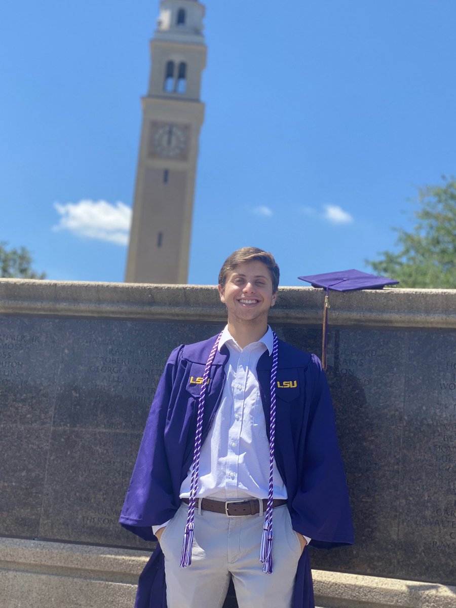 Congrats to Brother Ethyn Loreno for not only graduating with a degree in Biological Sciences and a minor in Business Administration, but also being accepted to LSU Medical School in Shreveport! So proud of you, Ethyn!