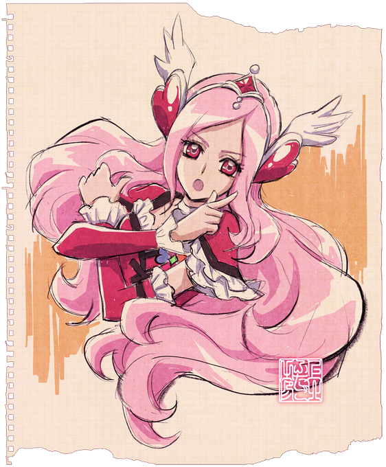 「pink hair tiara」 illustration images(Oldest)