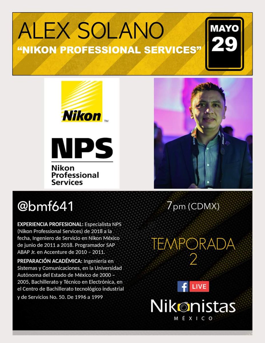 bmf641's tweet photo. Nos vemos mañana!! Hablemos acerca de #NPSMEXICO el programa de @NikonMX a través de @NikonistasMx
🤜🏼🤛🏼
#FotoQuester #CapturaelMañana #temporada2
#FacebookLive
👇🏼👇🏼 https://t.co/pMizFejErG