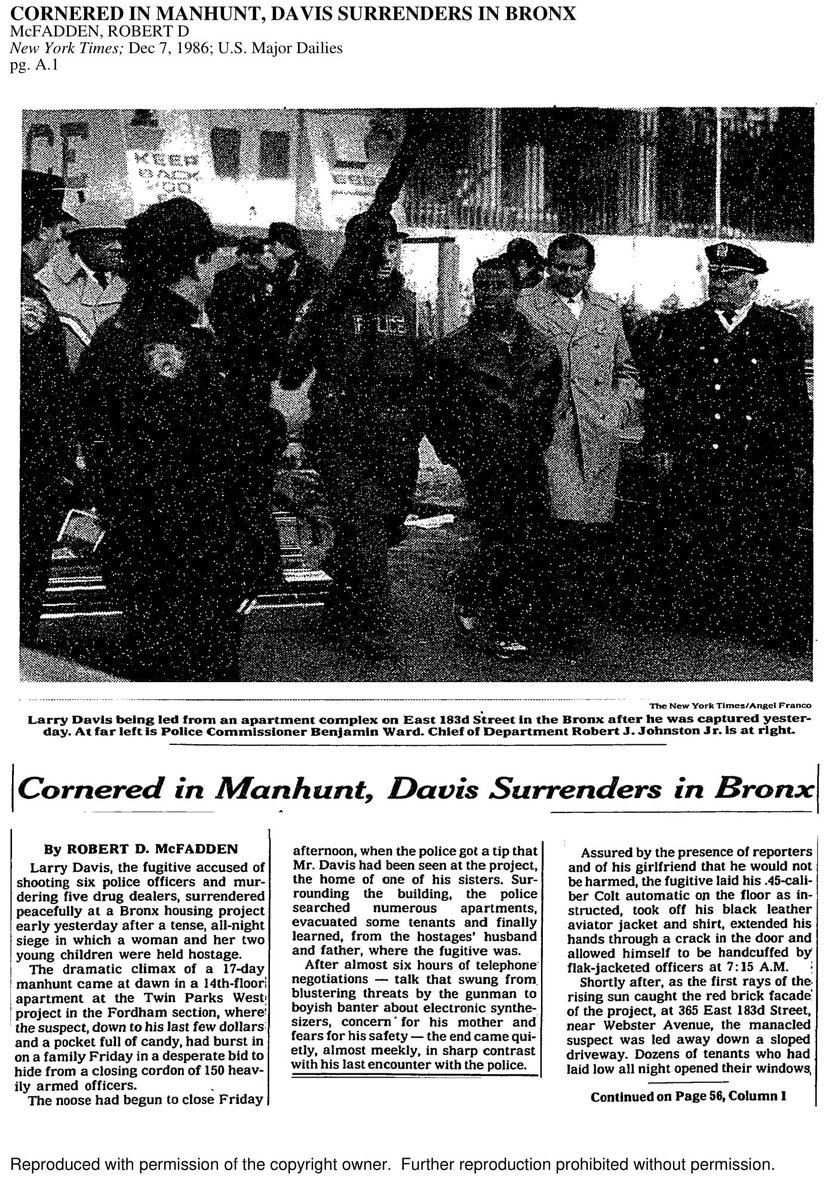 He peacefully surrendered to police, with the good samaritans mediating the conversation btwn him and the FBI. People were cheering his name as he was escorted out, and blurted out to news cameras that he sold drugs for the New York Police Department.