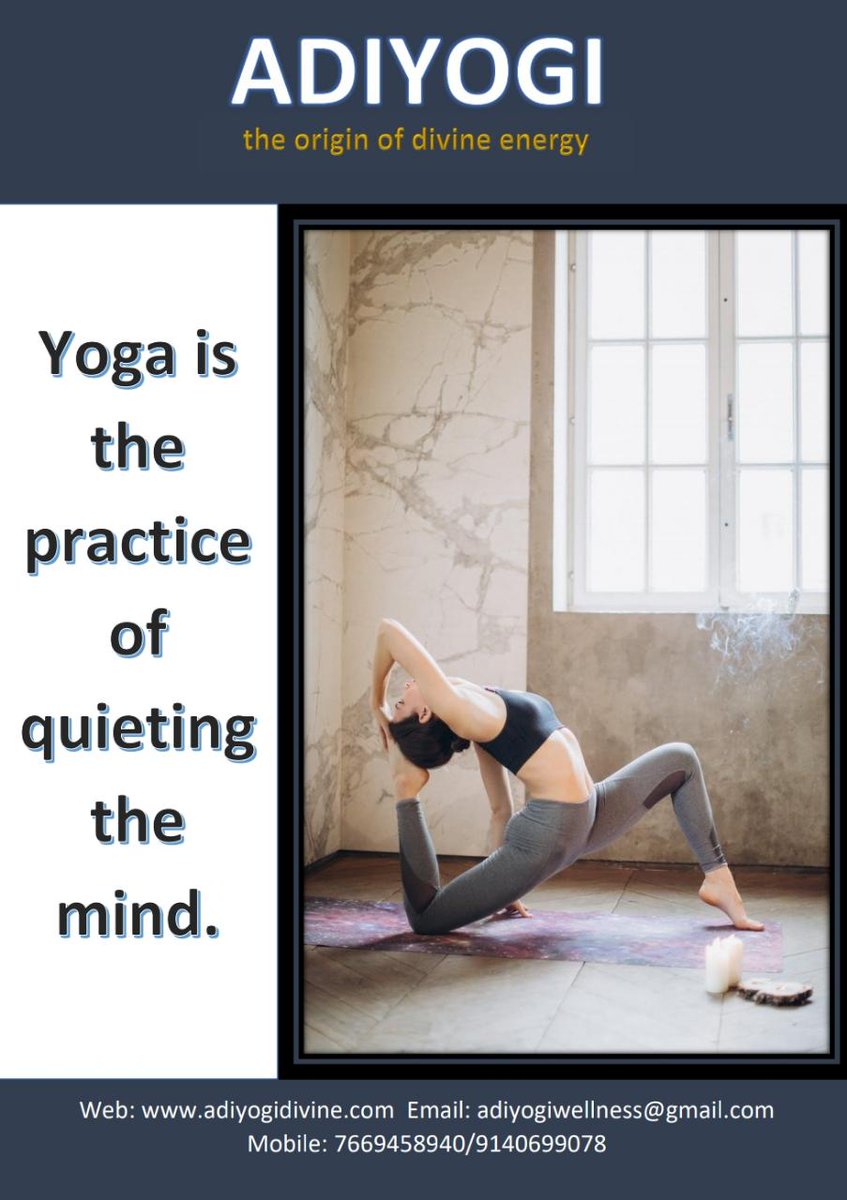 adiyogiwellness's tweet photo. Yoga does not just change the way we see things, it transforms the person who sees."

 #yoga #happyday #mindfulness #yogainspiration #stretching #delhi #gurugram #healthandwellness #adiyogi #sidebends #peaceful #freelife #asanas https://t.co/pdEJ4EmvC8